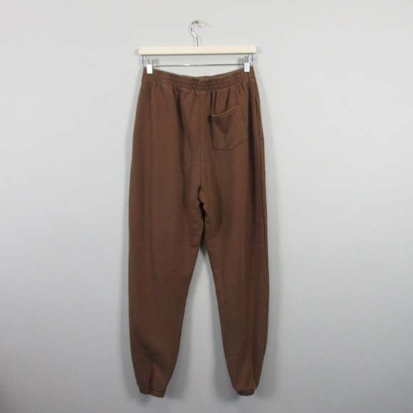 Lonely Ghost Graphic Print Sweatpants Women XL Brown Cotton Relaxed Lounge 608 - Picture 2 of 12